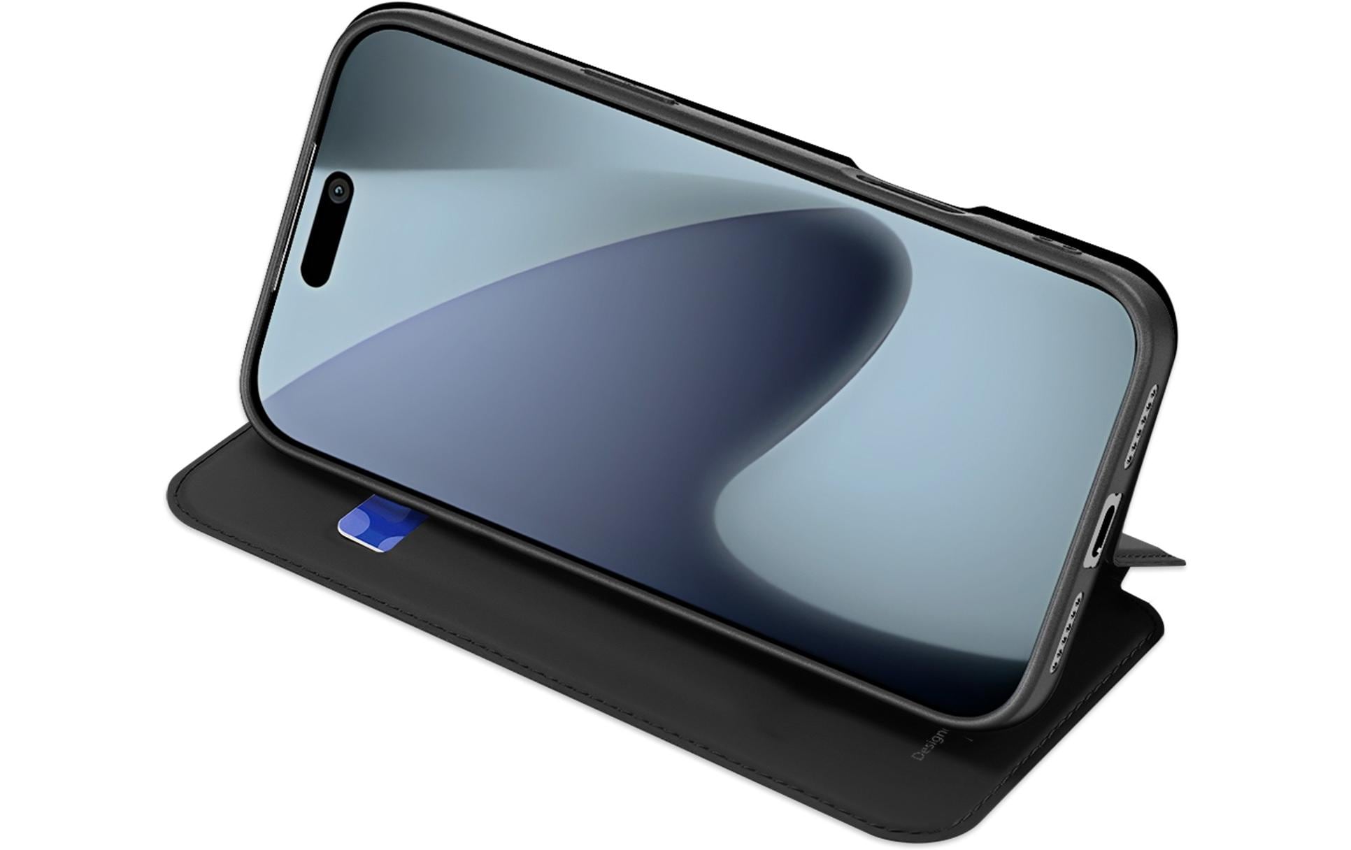 nevox Vario Series Folio – für Apple iPhone 17 Pro, PU, schwarz, mit Kartenfach