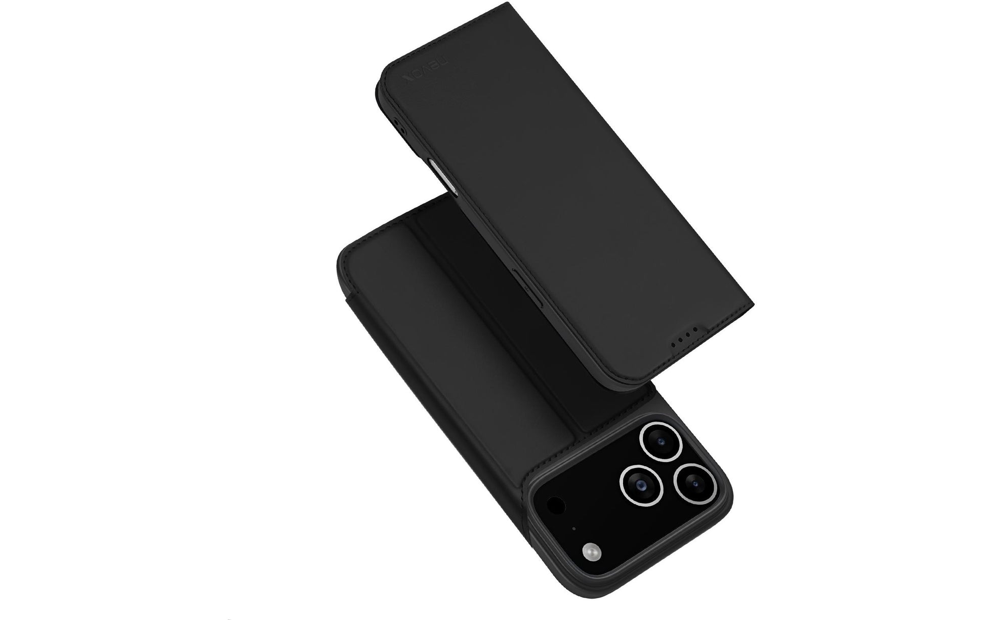 nevox Vario Series Folio – für Apple iPhone 17 Pro Max, mit Kartenfach, PU, Schwarz