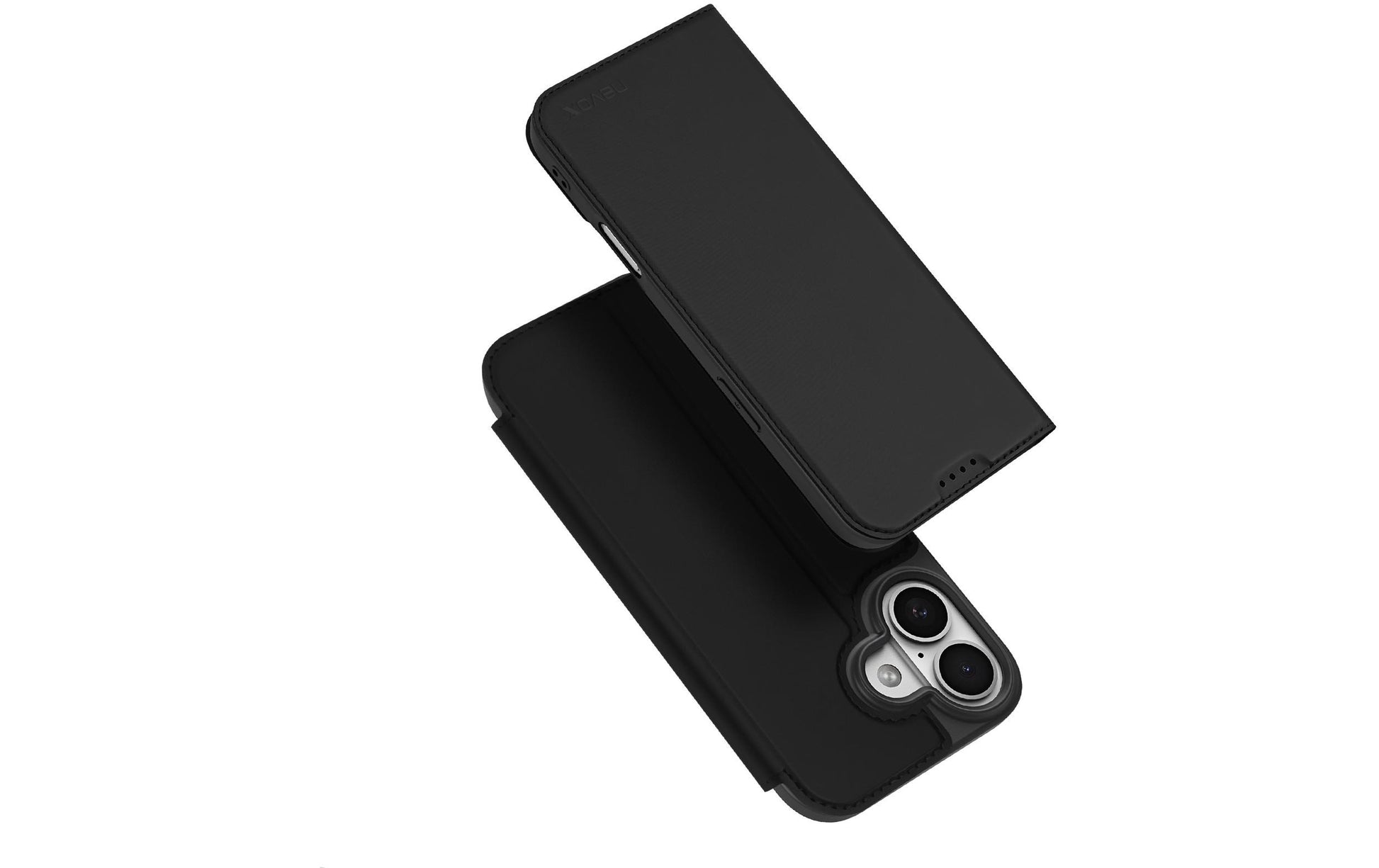nevox Vario Series Wallethülle – für Apple iPhone 17, mit Kartenfach, PU, Schwarz