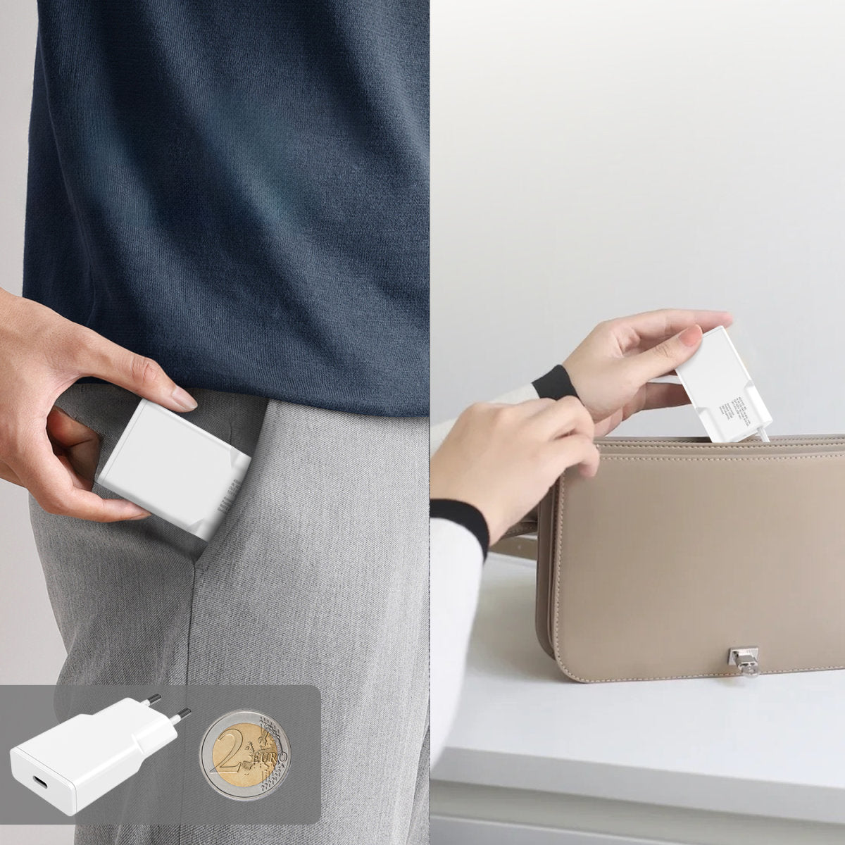 4smarts PDPlug Slim USB-Ladegerät 20 W – USB-C×1 – PD 3.0, PPS, QC 3.0, GaN – EU-Stecker (Typ C)