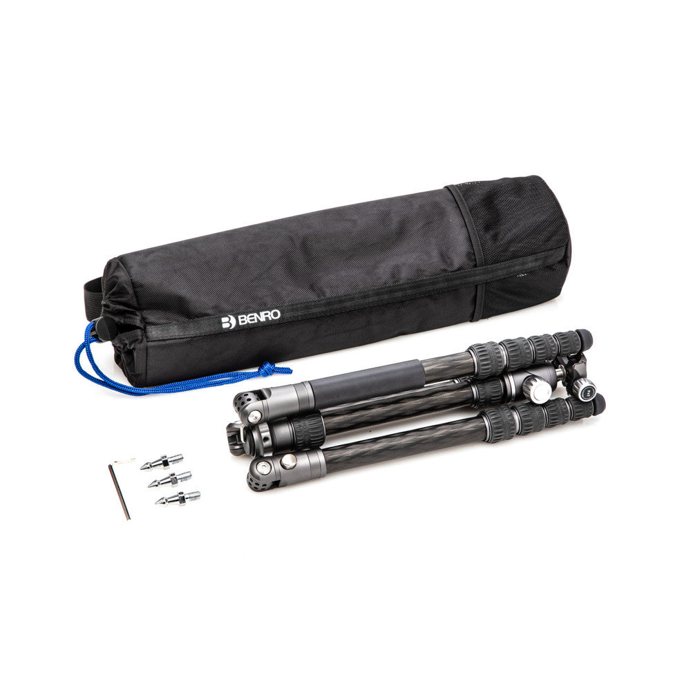 Benro FBAT15CVX20 Bat Dreibeinstativ – 165,5 cm – 14 kg Traglast – Carbon, 5 Sektionen – Twistlock – Grau
