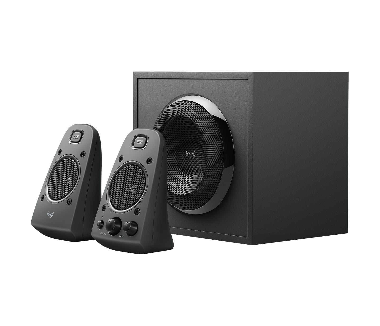Logitech Z625 – PC-Lautsprecher-Set – 2.1, 200 W, mit Subwoofer, 3,5 mm Klinke, Optisch, Schwarz