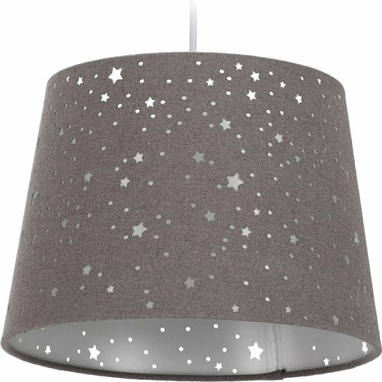 Relaxdays Deckenleuchte – Ø 27 × 122 cm, 60 W, Grau, exkl. E27