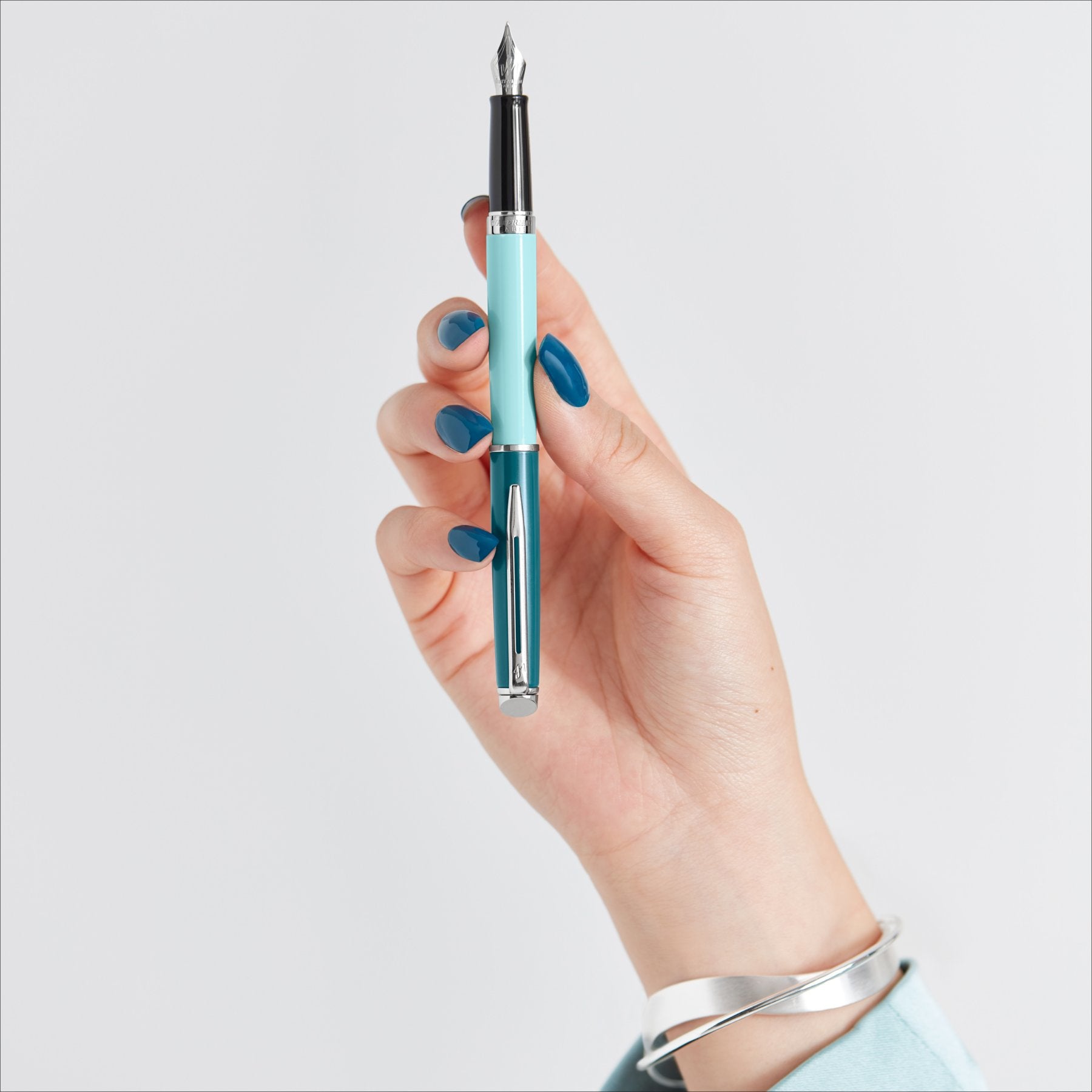 Waterman Hémisphère Colour Blocking – Mittlere Feder – Blau – Palladium
