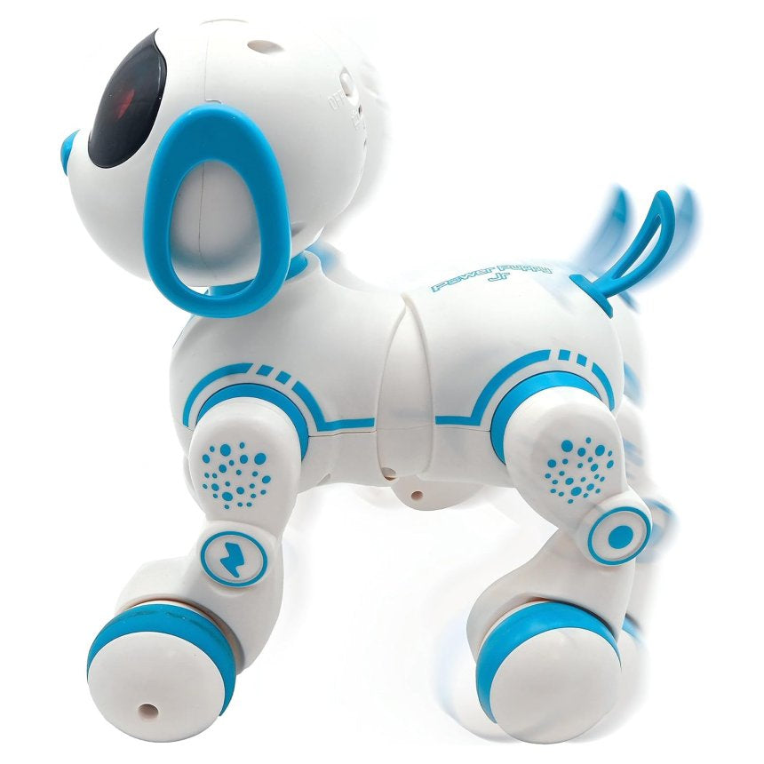 Lexibook Power Puppy Jr Roboterhund – wiederaufladbar, Fernbedienung – 18,0×22,0×12,0 cm – ab 4 J. – blau/weiss