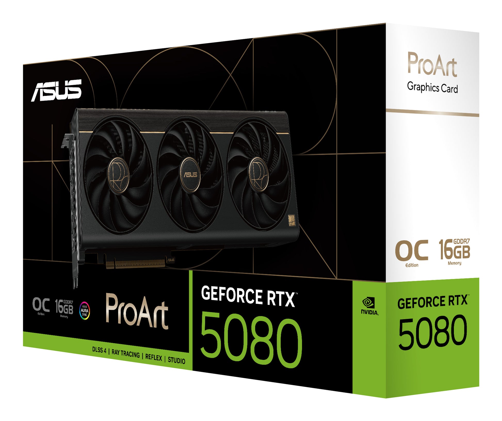 ASUS PROART-RTX5080-O16G – PCIe Grafikkarte – 3×DP, 1×HDMI, 1×USB-C, PCIe 5.0, 850 W, 1×16-polig