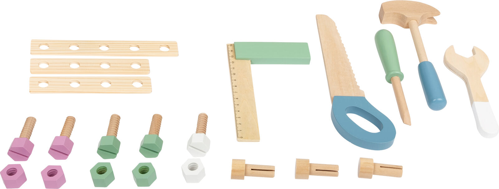 Small foot Kompakte Werkbank Nordic – 45 × 52 × 28 cm – ab 3 Jahren – Holz – Mehrfarbig