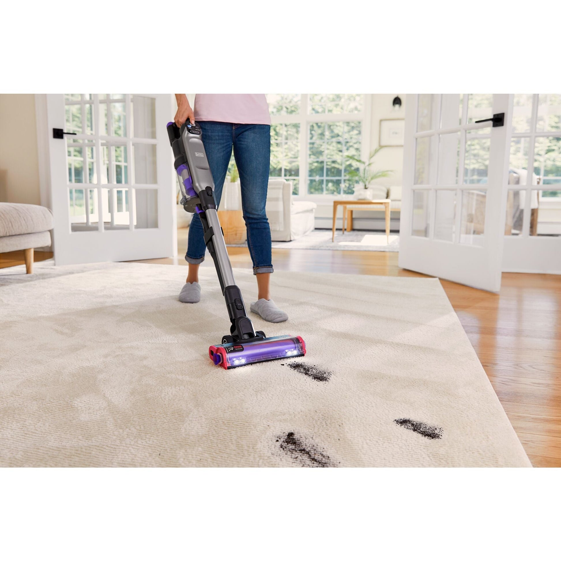 Black & Decker BLACK+DECKER Stielsauger BHFEA640WG – 4000 mAh, 0,8 l, Akkubetrieb, 2 Stufen