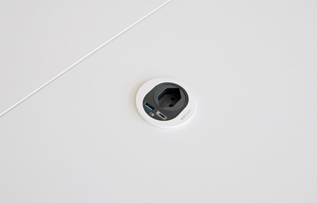 Max Hauri connect ATOM Einbausteckdosenleiste, 1×T13, Einbau Ø 60 mm 10–40 mm – schwarz