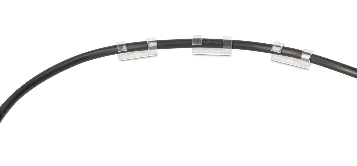 Max Hauri AG Max Hauri Kabelhalter, selbstklebend, Ø bis 10 mm, 14er-Pack – transparent