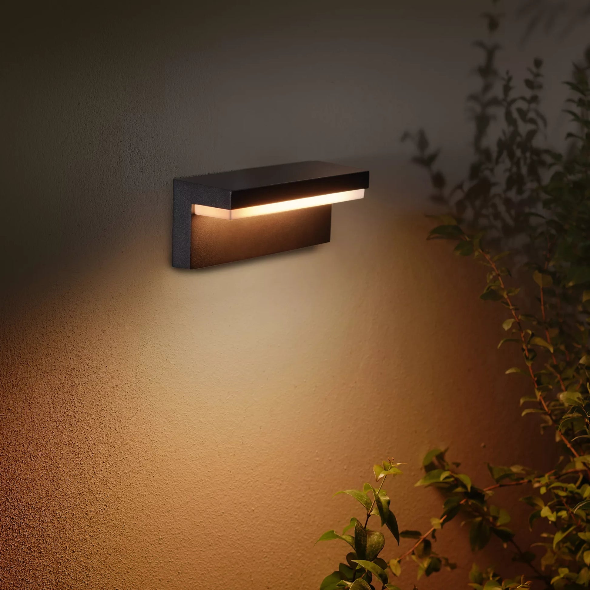 Philips by Signify Philips Hue Aussenwandleuchte – 13,5 W – Netzbetrieb – für Alexa, Google, HomeKit (u. a.) – dimmbar – Schwarz