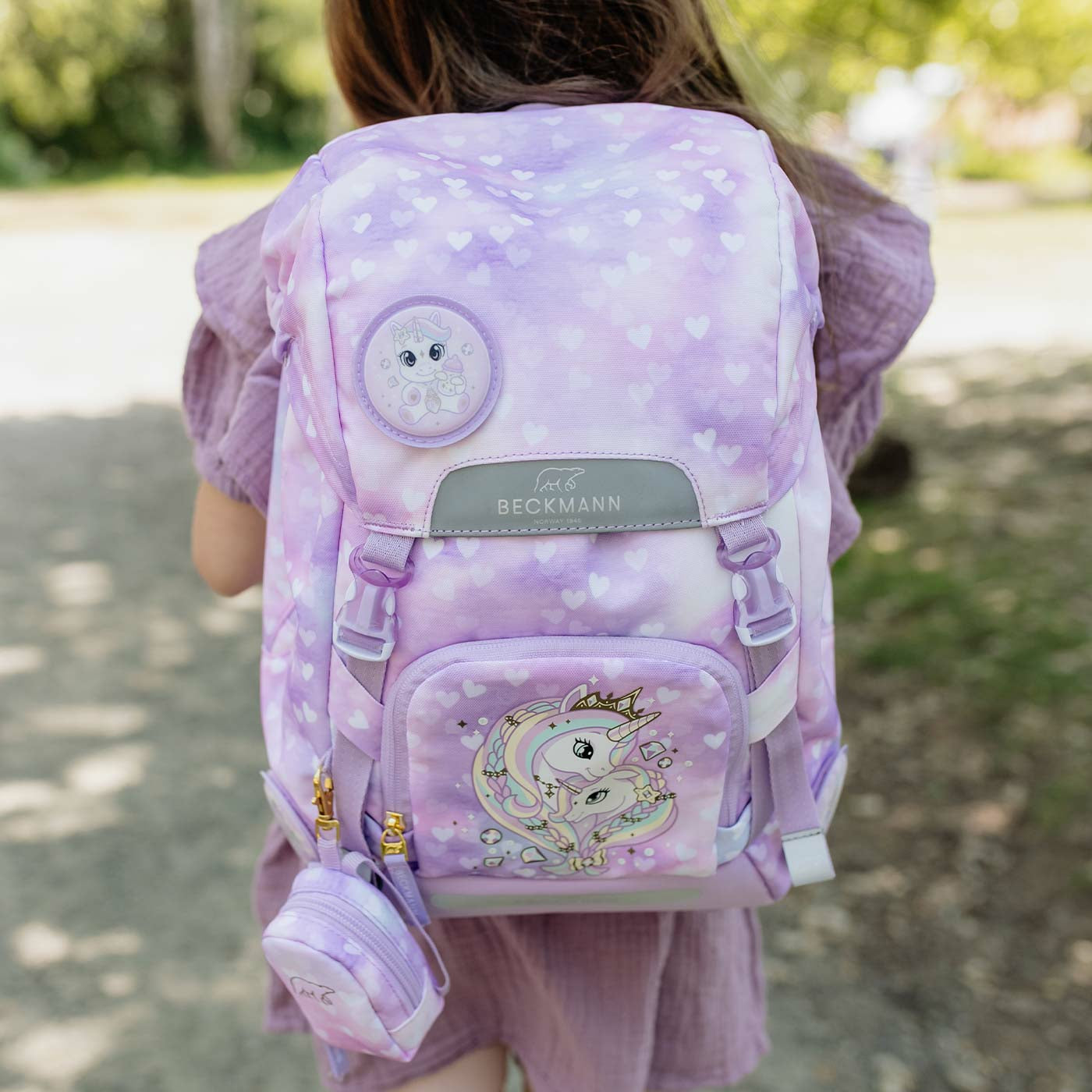 Beckmann Classic – Schulrucksack-Set 6-teilig, Unicorn Princess, 22 l, 24×37×25 cm