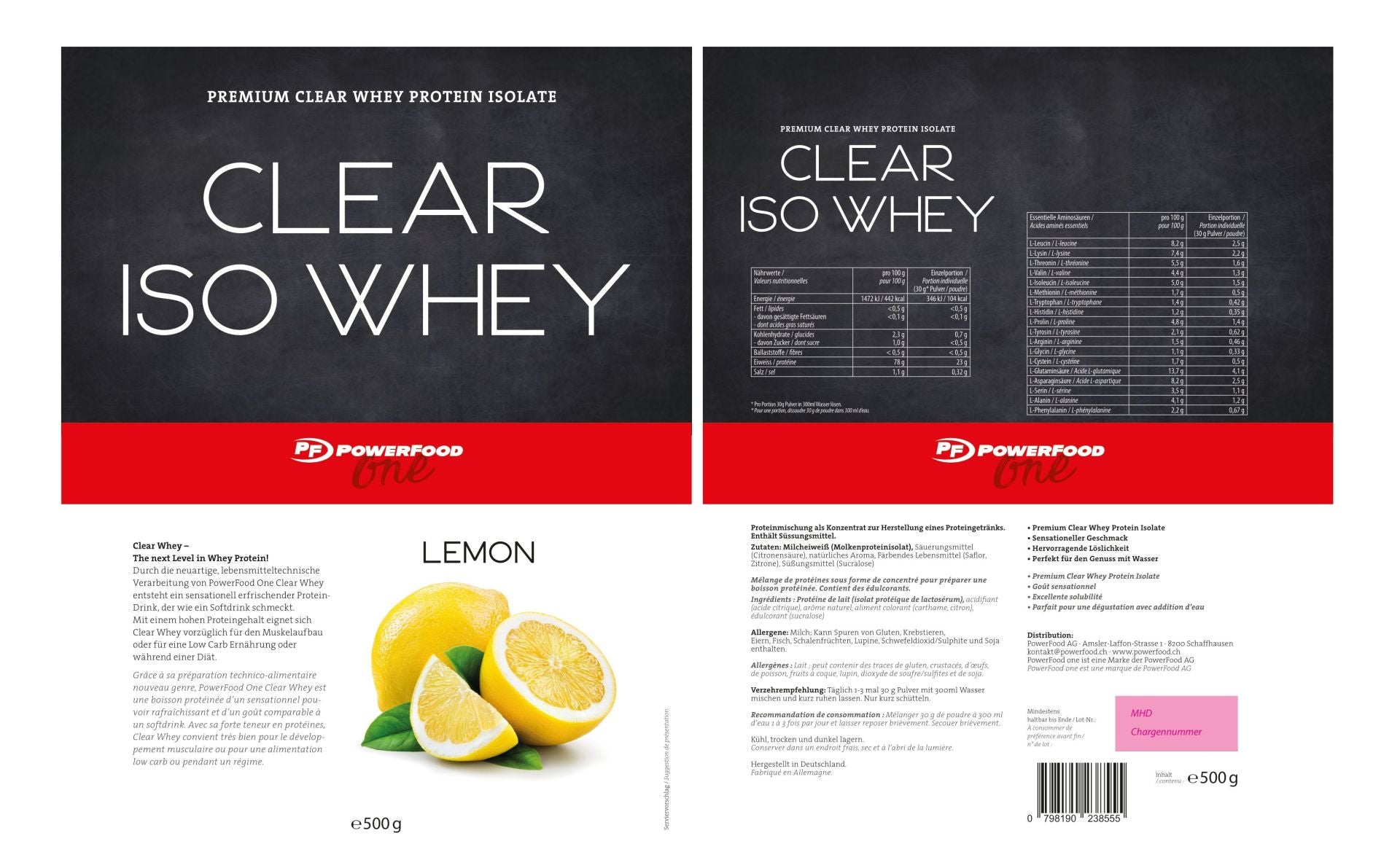 PowerFood Whey Protein Iso Zitrone