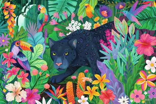 Ravensburger Puzzle Panther im blühenden Dschungel – 3000 Teile – 121 × 80 cm – ab 14 J.
