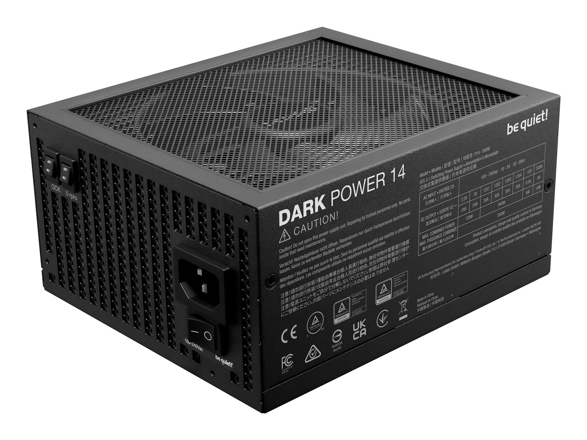 be quiet! be quiet Dark Power 14 ATX Netzteil 850 W 80 PLUS Titanium – vollmodular, ATX 3.1, EPS 2.92, 12VHPWR
