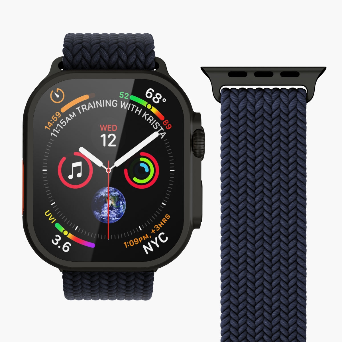 Vonmählen Woven Loop – Armband – für Apple Watch, Navy/Schwarz, One Size, Nylon