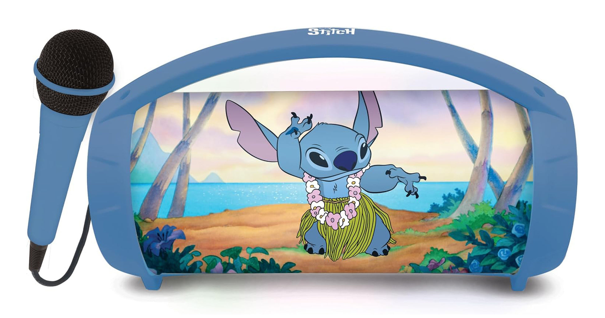 Lexibook BTP585DZ Stitch – Bluetooth-Lautsprecher – 3 h Akkulaufzeit, mit Lichteffekten, Hellblau