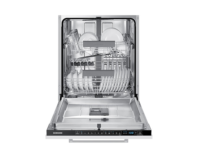 Samsung Vollintegrierter Geschirrspüler DW6500 – 13 Maßgedecke, 44 dB, Energieklasse D – Silber