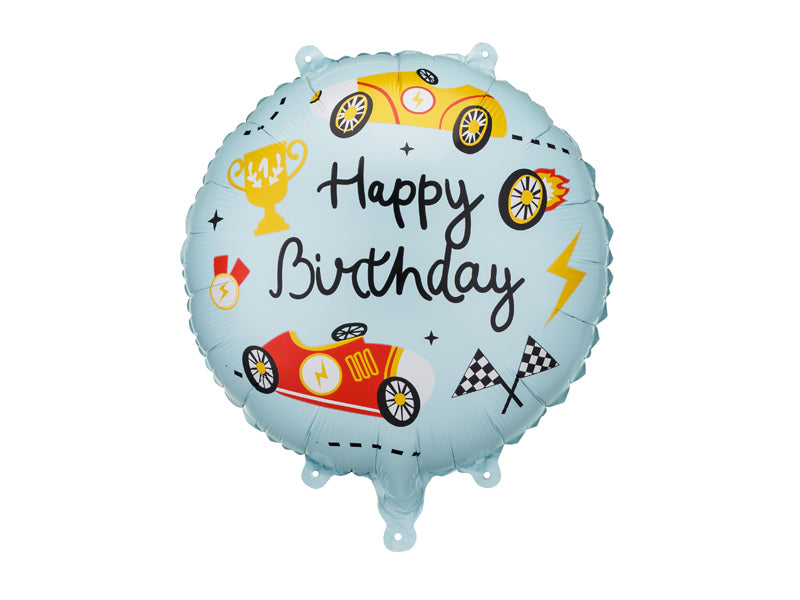 PartyDeco Folienballon Kinderparty – Hellblau – Ø 45 cm – Folie – 1 Stk