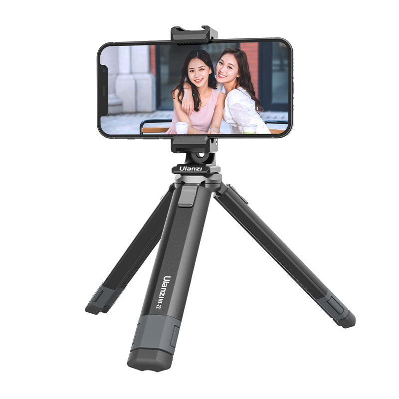Ulanzi ST-27 – Tisch-Ständer – Klemme, drehbar – Stativgewinde 1/4", für Smartphones 60–89 mm – Schwarz/Rot