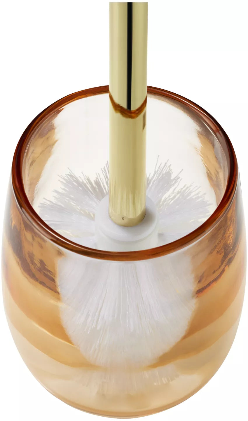Diaqua Farin – WC-Bürstenset – Glas, Metall, Kunststoff, Orange, H 38,5 cm, Ø 11,7 cm