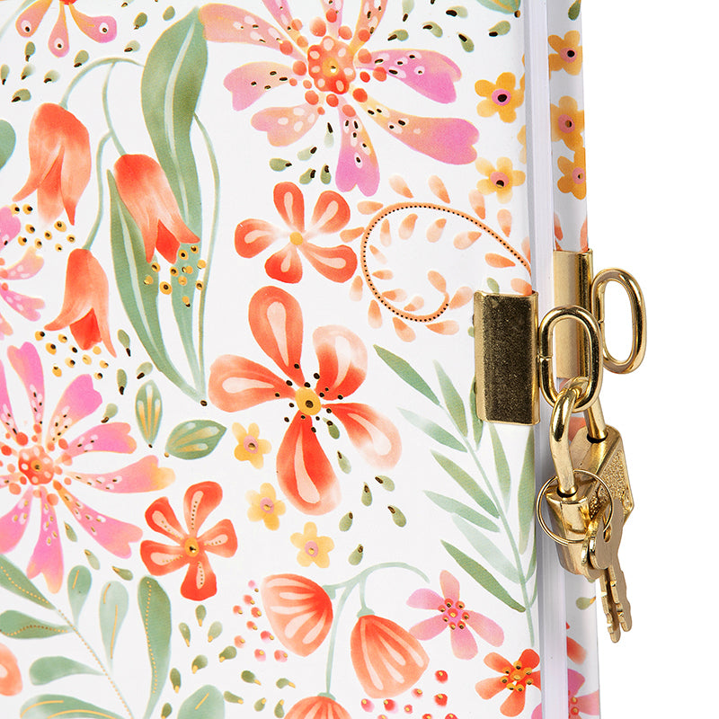 Goldbuch Tagebuch Blumenmuster – 96 Seiten – 165 × 165 mm, Mehrfarbig