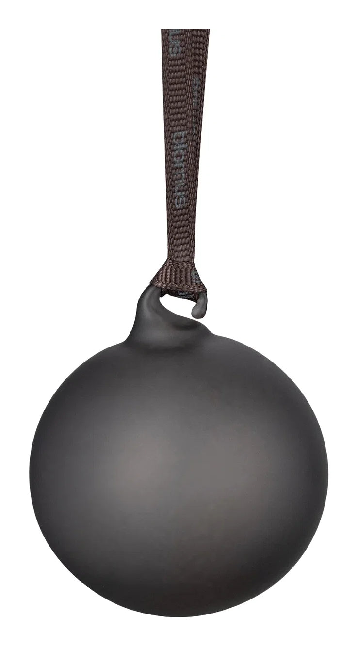 Blomus Weihnachtskugel – Ø 9 cm, 2-teilig – Glas & Polyester, grau