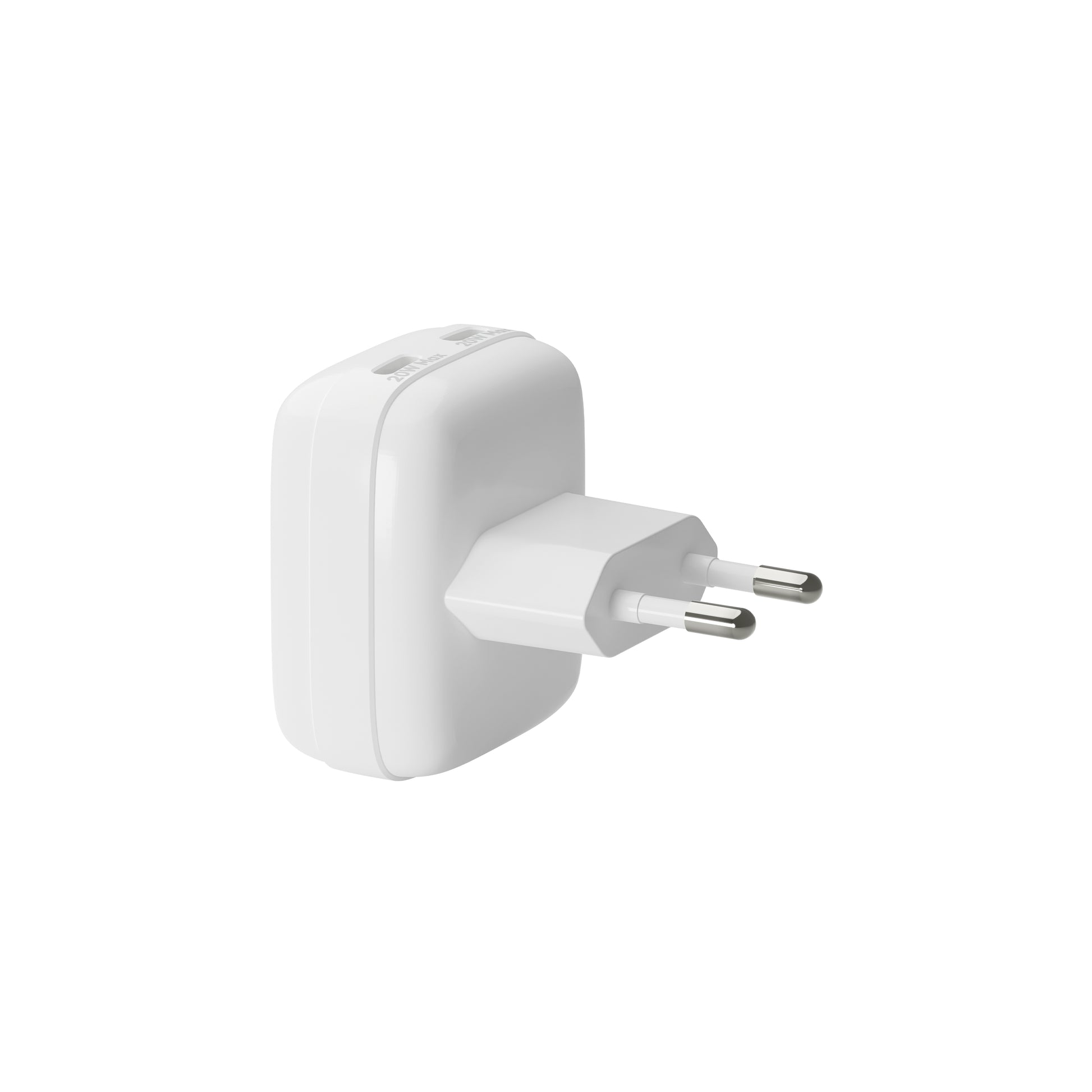 dbramante1928 CH20EUWH7126 USB-Ladegerät 20 W – USB-C×2 – PD 3.0, GaN, EU-Stecker (Typ C) – Weiss