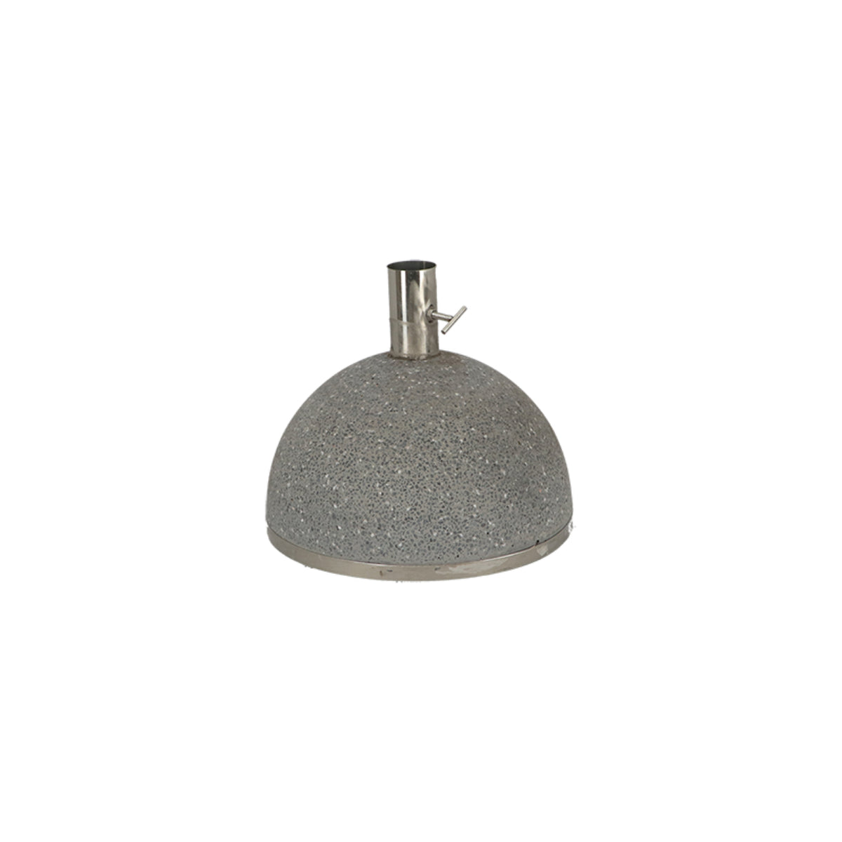 Esschert Design Sockel Granito M – dunkelgrau, Granit, Edelstahl, 35,5 × 25,5 × 35,5 cm