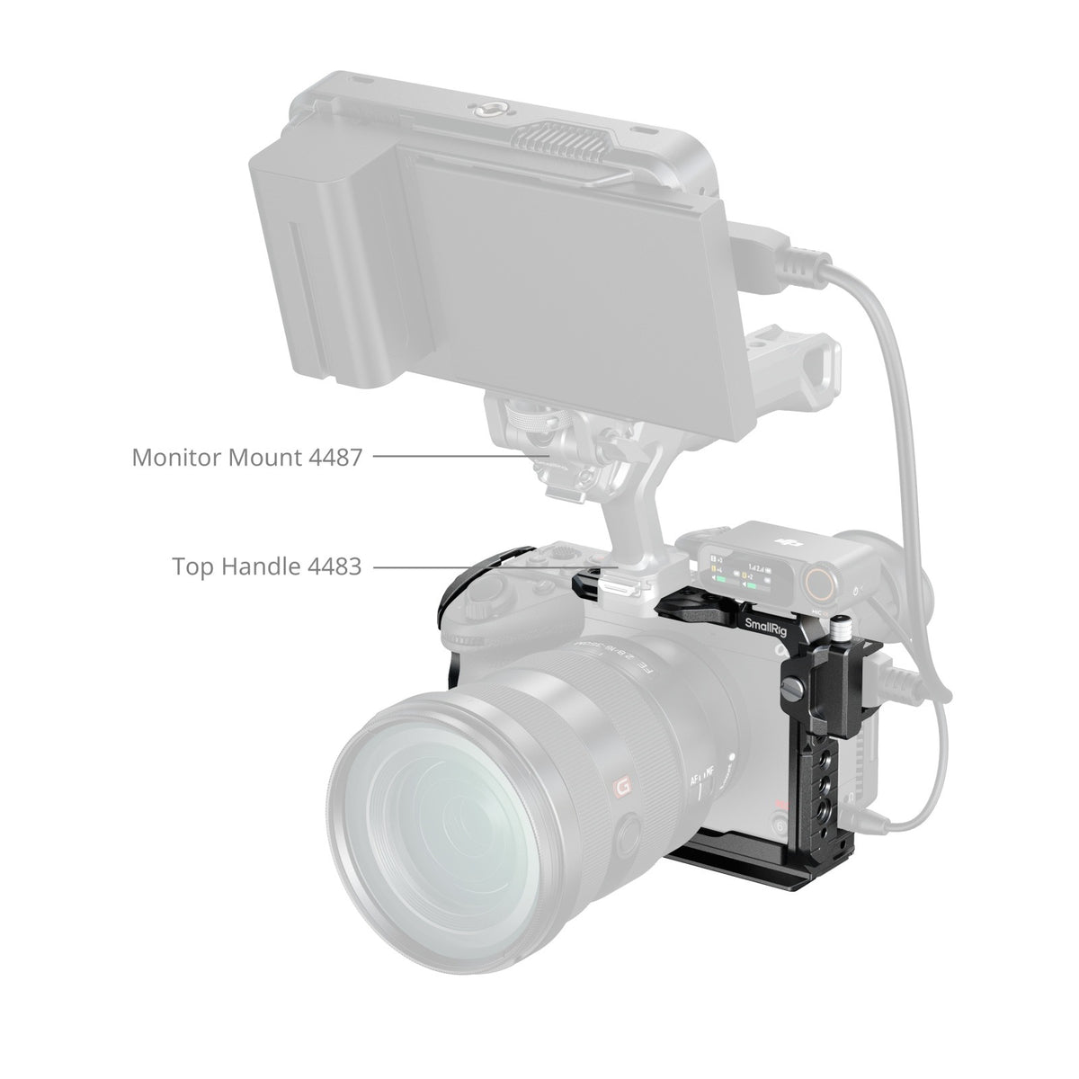 SmallRig 5587 Käfig – Aluminium, Edelstahl, 159,9 × 100,4 × 65,8 mm – für Sony FX2 – Schwarz
