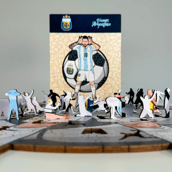 Iconic Puzzles Puzzle Lionel Messi (Argentinien) – 270 Teile – 30 × 42 cm – ab 14 J. – Holz – mehrfarbig – FSC