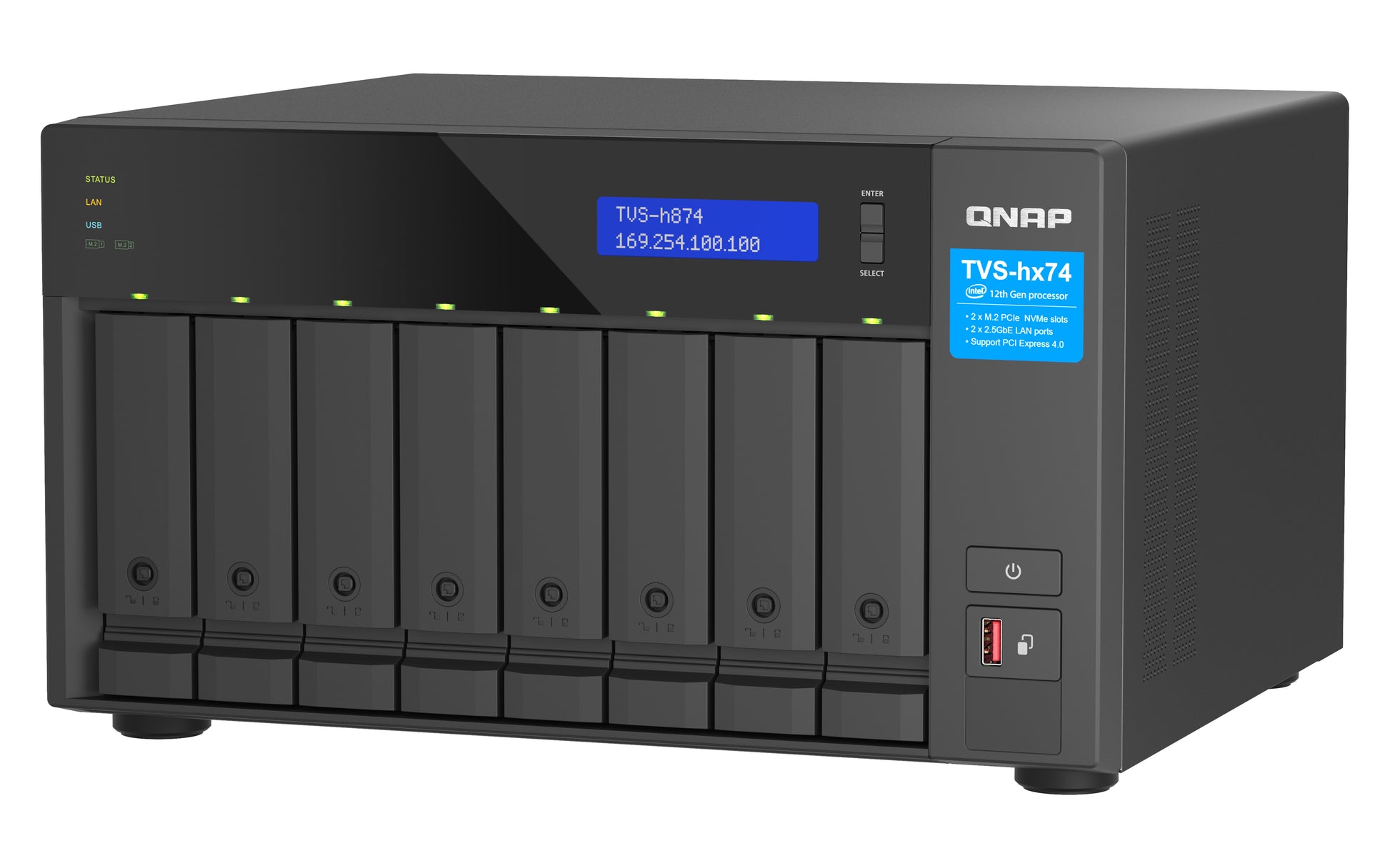 QNAP TVS-h874T-i9-64G Speichergerät – 8 Bay