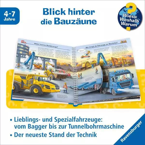 Ravensburger Buch – Wieso? Weshalb? Warum? (Band 7) Fahrzeuge auf der Baustelle, 16 Seiten, 4–7 Jahre