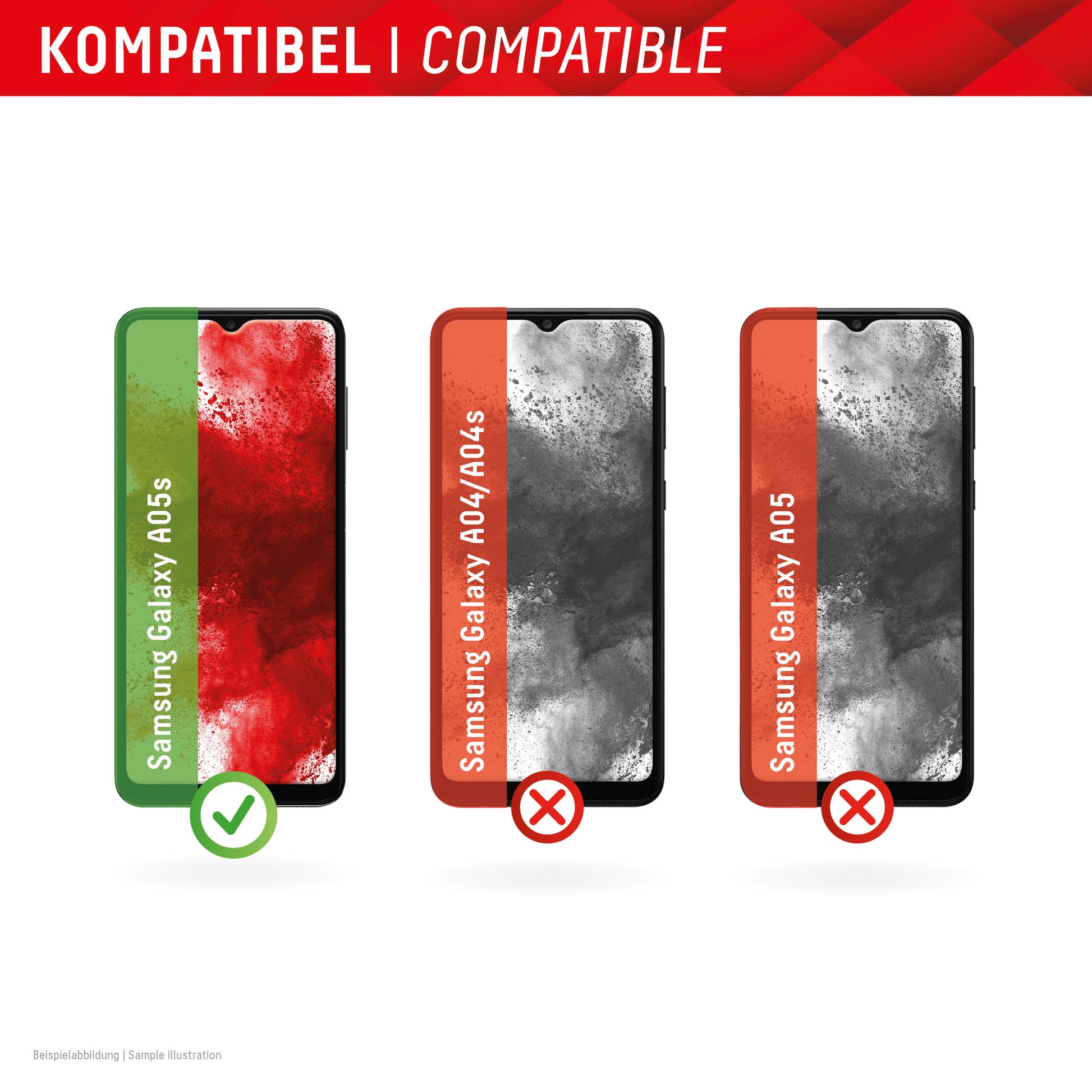 E.V.I. Displayschutz (Panzerglas), 10H – für Galaxy A05S – mit Applikator