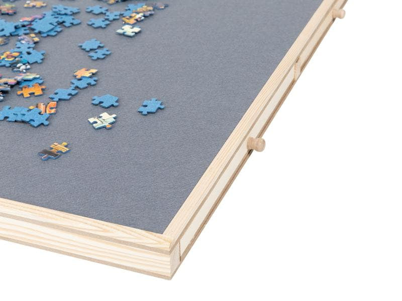 FTM F01138 – Höhenverstellbarer Tisch, grau/Holz, Holz/Fleece, Schublade