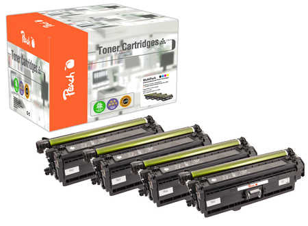 Peach Toner-Multipack 508X XL – BK/C/M/Y, schwarz 12500, C/M/Y 9500 Seiten – für HP M577/M552dn/M553 und andere