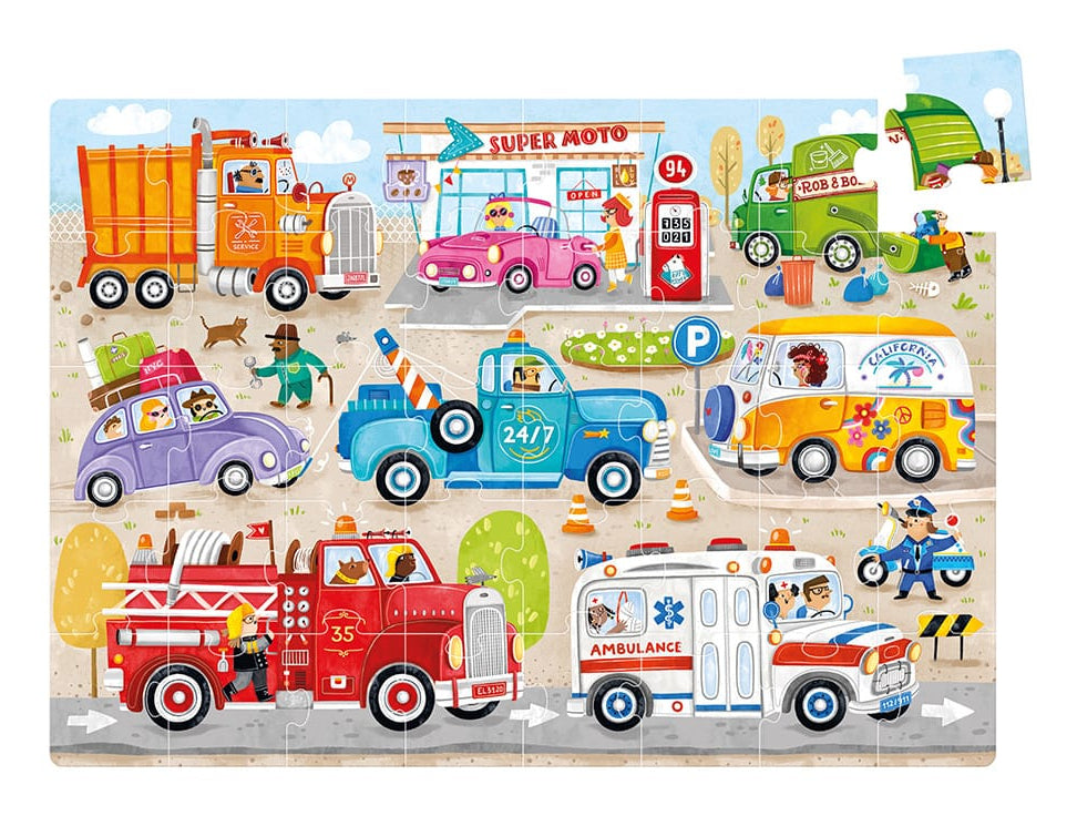 Banana Panda Puzzle Cars – 40 Teile – 25 × 21,5 cm – ab 3 Jahren