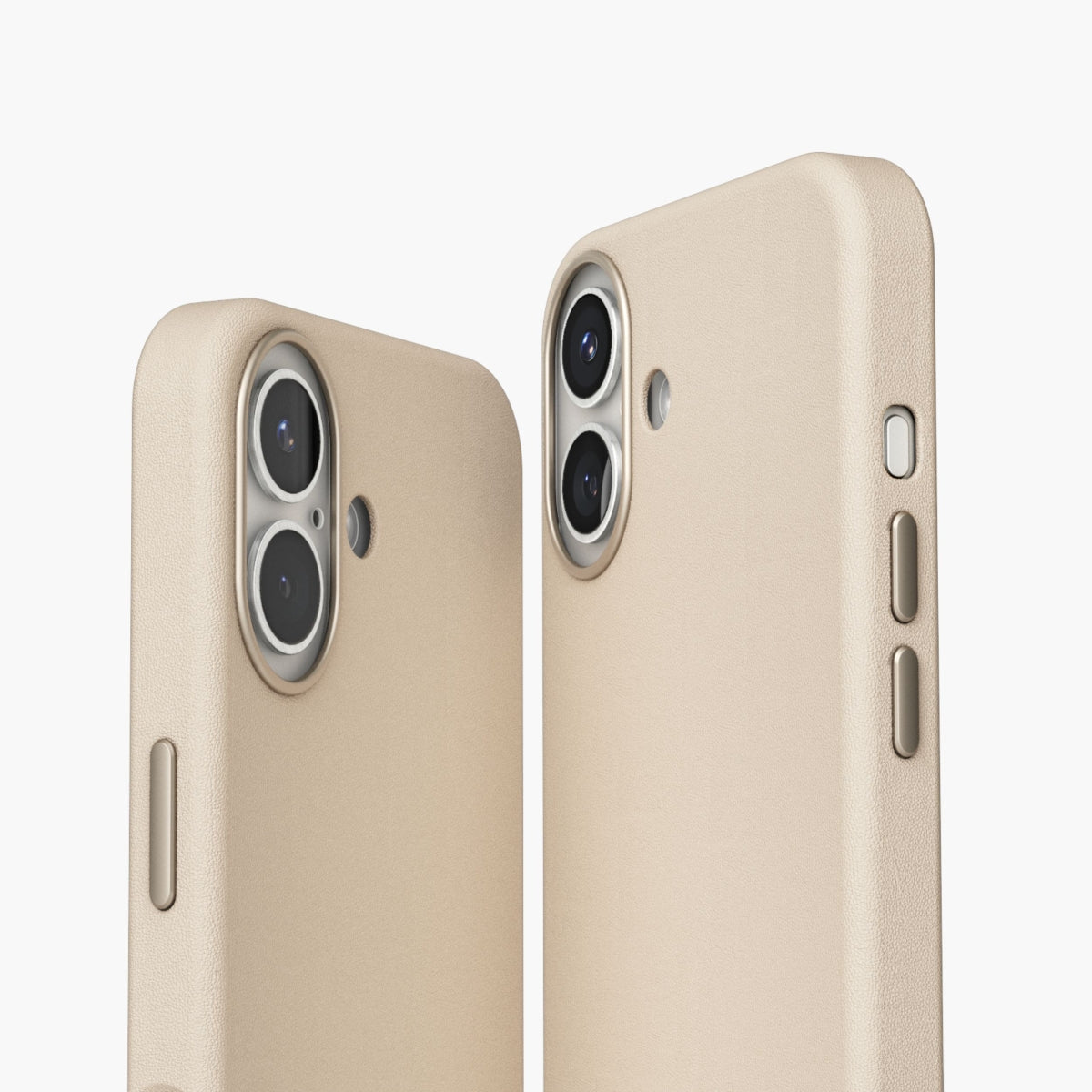 Vonmählen Backcover – für Apple iPhone 16 Plus – MagSafe, Mikrofaser + Veganes Leder, Creme