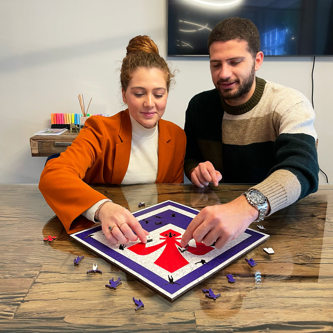 Iconic Puzzles Puzzle ACF Fiorentina Logo – 150 Teile – 25 × 25 cm – ab 10 J. – Holz