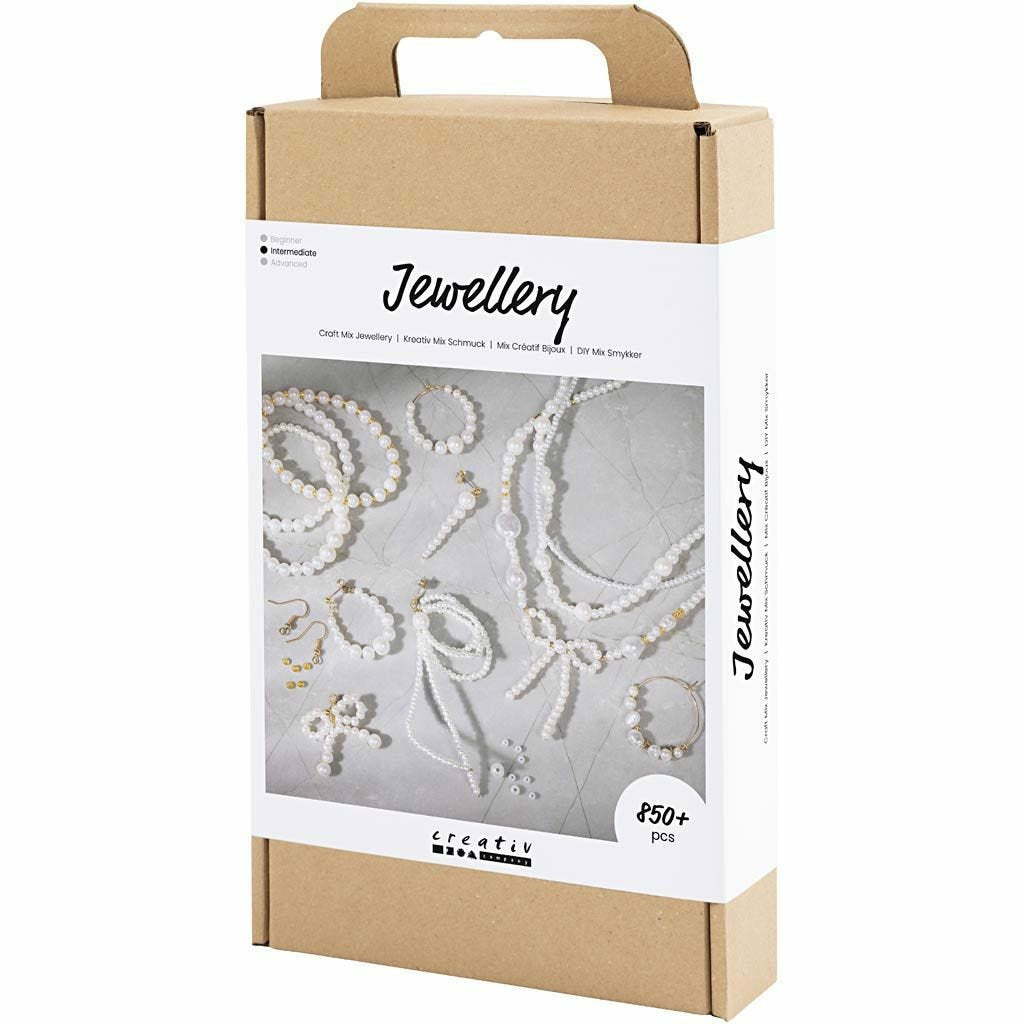 Creativ Company Schmuck-Bastelset – 850-teilig – Inkl. Perlen & Schmuckzubehör – Mehrfarbig
