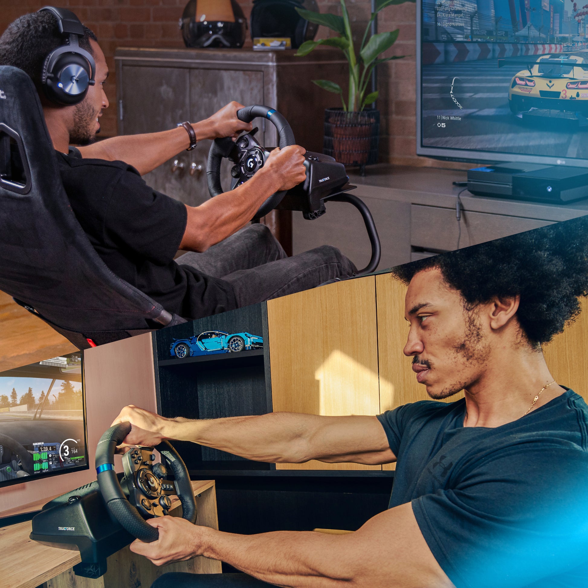 Logitech G G923 – Lenkrad + Pedale – 900° Drehwinkel, Force-Feedback – USB (kabelgebunden), für Xbox & PC