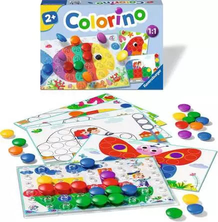 Ravensburger Lernspiel – Colorino, Konzentrationsspiel, 1 Spieler, ab 2 Jahren, Mehrsprachig