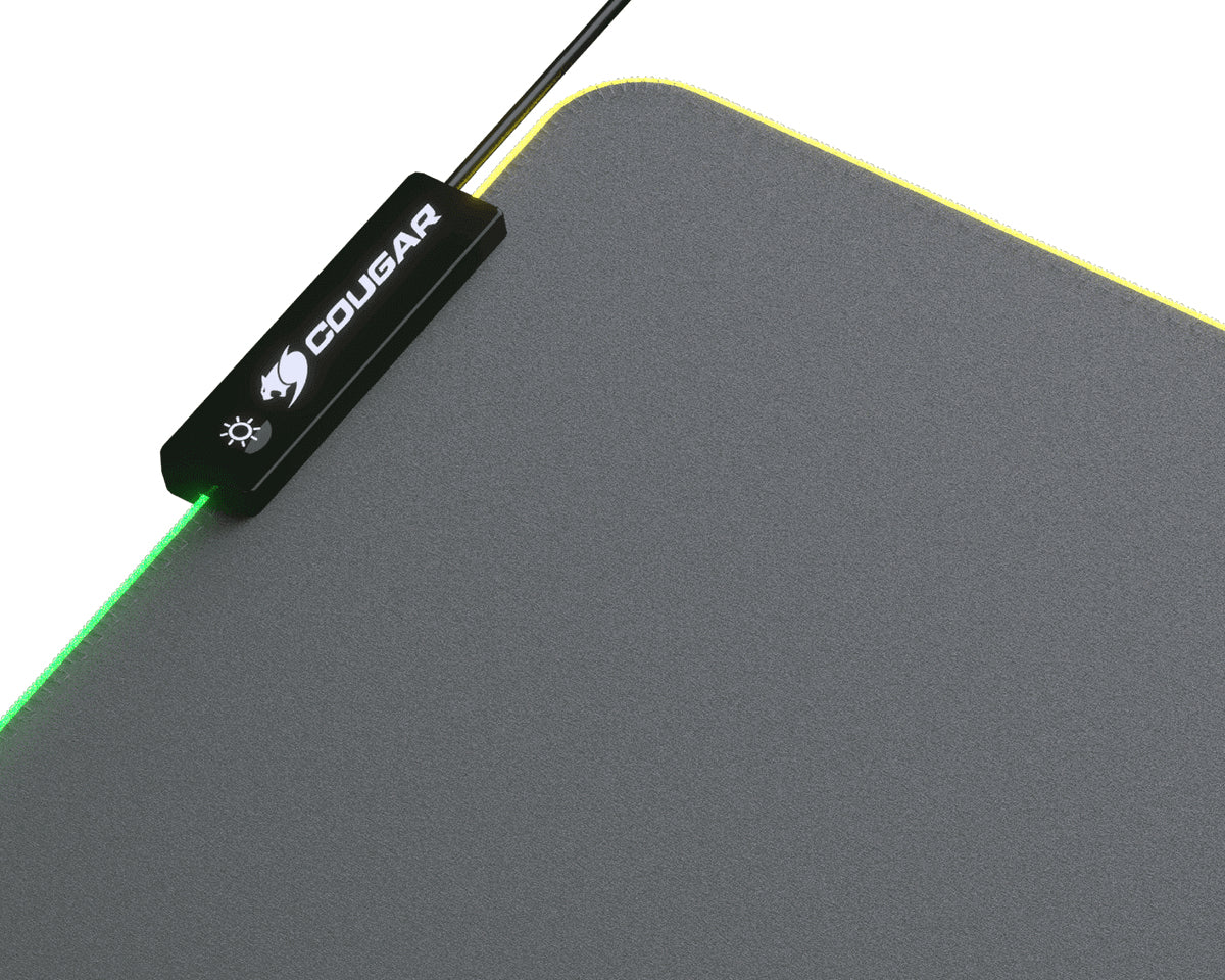 COUGAR Gaming COUGAR Neon RGB – Gaming-Mauspad – 350 × 300 mm, RGB, Stoff, Gummi, Schwarz