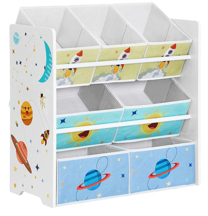 Songmics Freistehendes Büro-/Lagerregal – 7 Böden – 62,5 × 29,5 × 60 cm – 20 kg – Weiss – MDF/Stahl