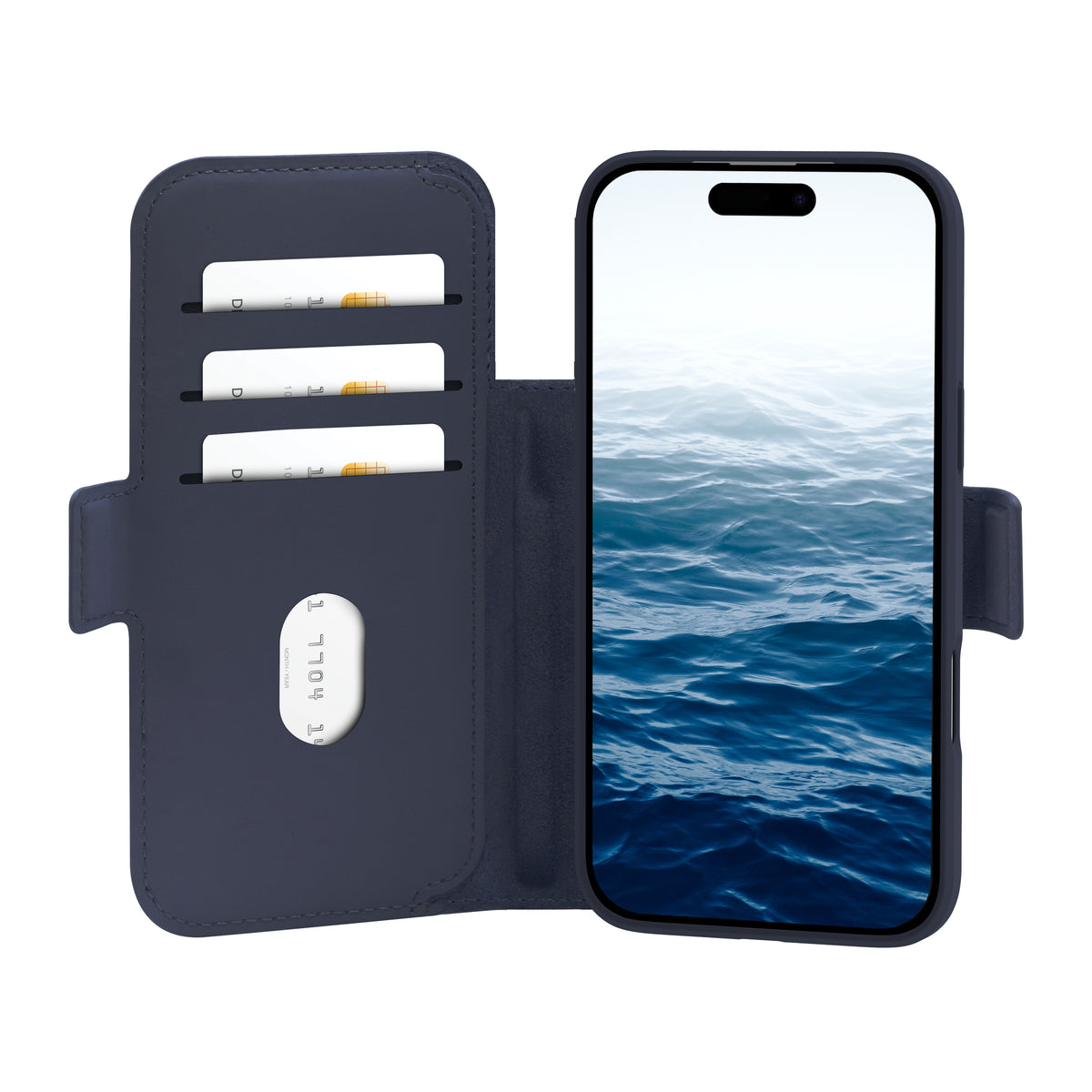 dbramante1928 Copenhagen ICON Folio – für Apple iPhone 18 Pro Max / 17 Pro Max, Leder, Deep Water