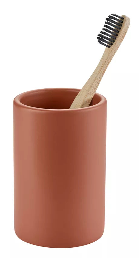 Diaqua Zahnputzbecher Zylo – Keramik, matt, Ø7,2×11 cm, Terracotta