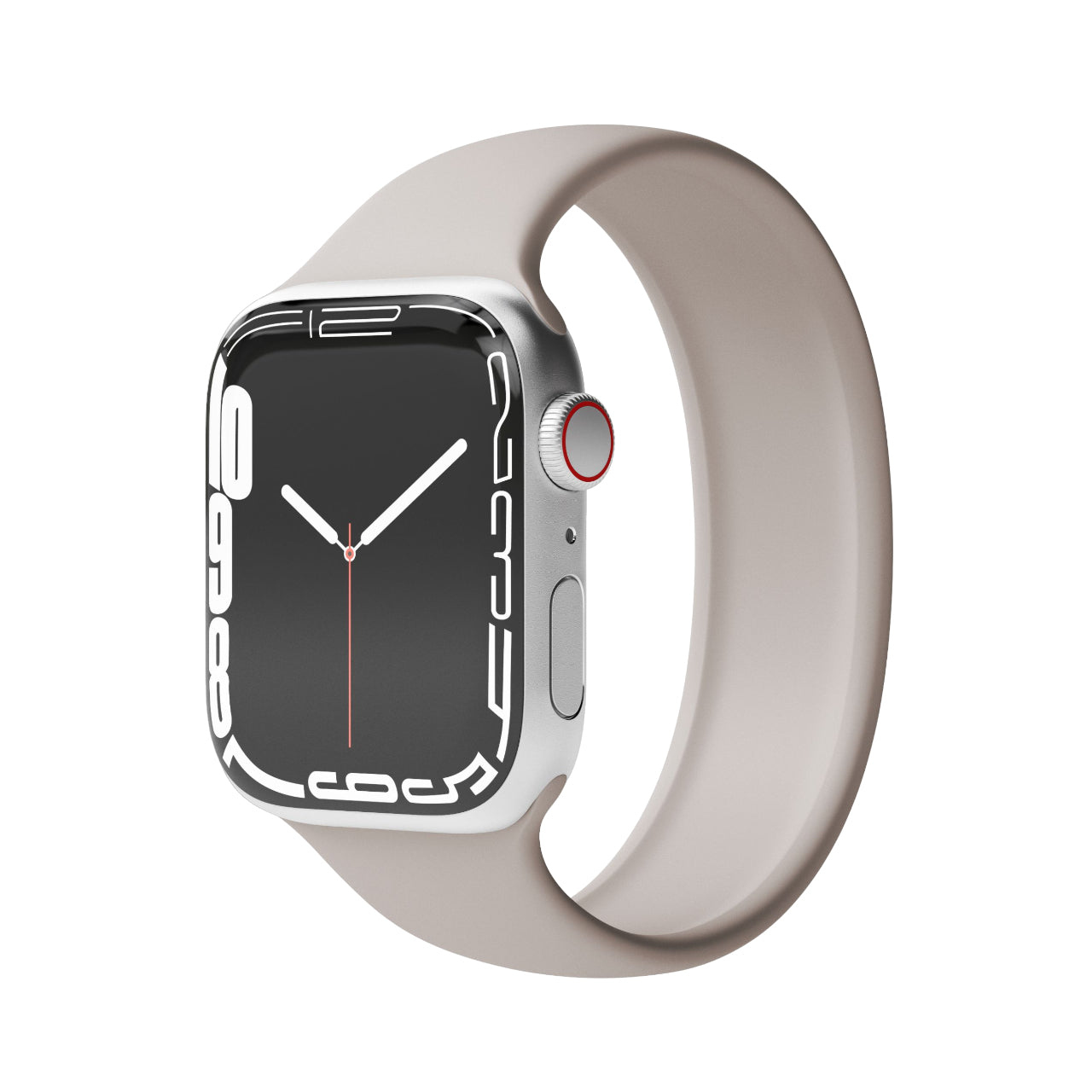 Vonmählen Solo Loop 2 – Armband – für Apple Watch (diverse Grössen), Creme, L, Silikon