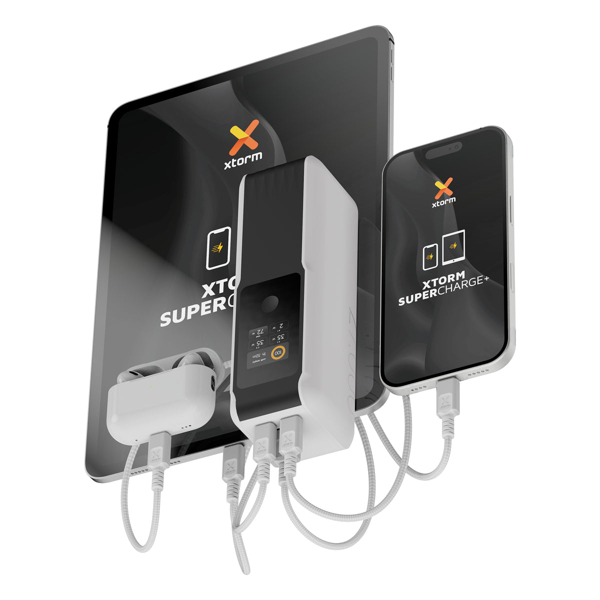 Xtorm NextGen6 Powerbank 27'000 mAh – 70 W PD, 2× USB-C, 1× USB-A, weiss