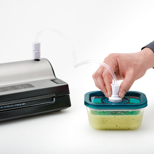Solis Vakuumiercontainer – 700 ml, Borosilikatglas, Grün/Transparent, für Vakuumiergeräte