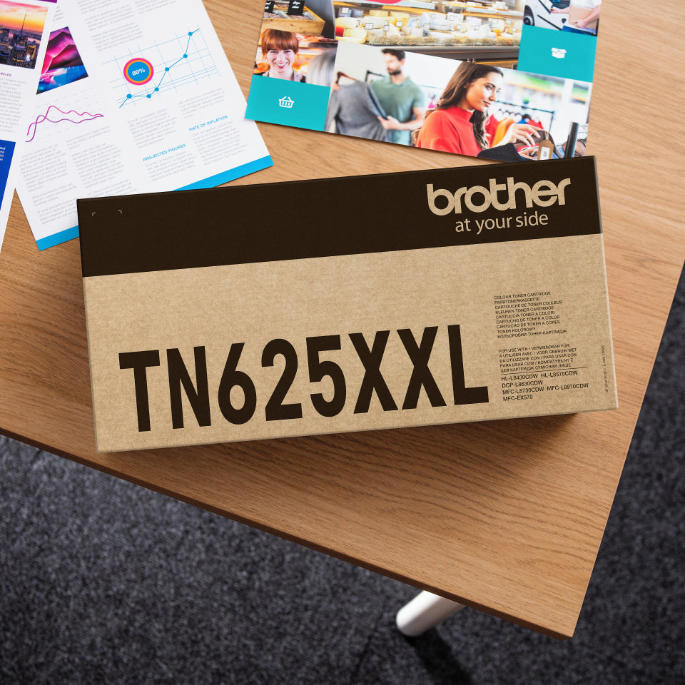 Brother TN-625XXLY Gelber Toner – Original XXL – 6'500 Seiten – für Brother HL-L8430CDW/HL-L8570CDW und andere